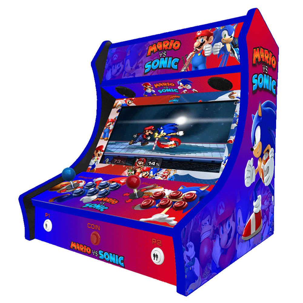 Mario vs Sonic – Thousands of Games two-player Bartop arcade machine — view 3