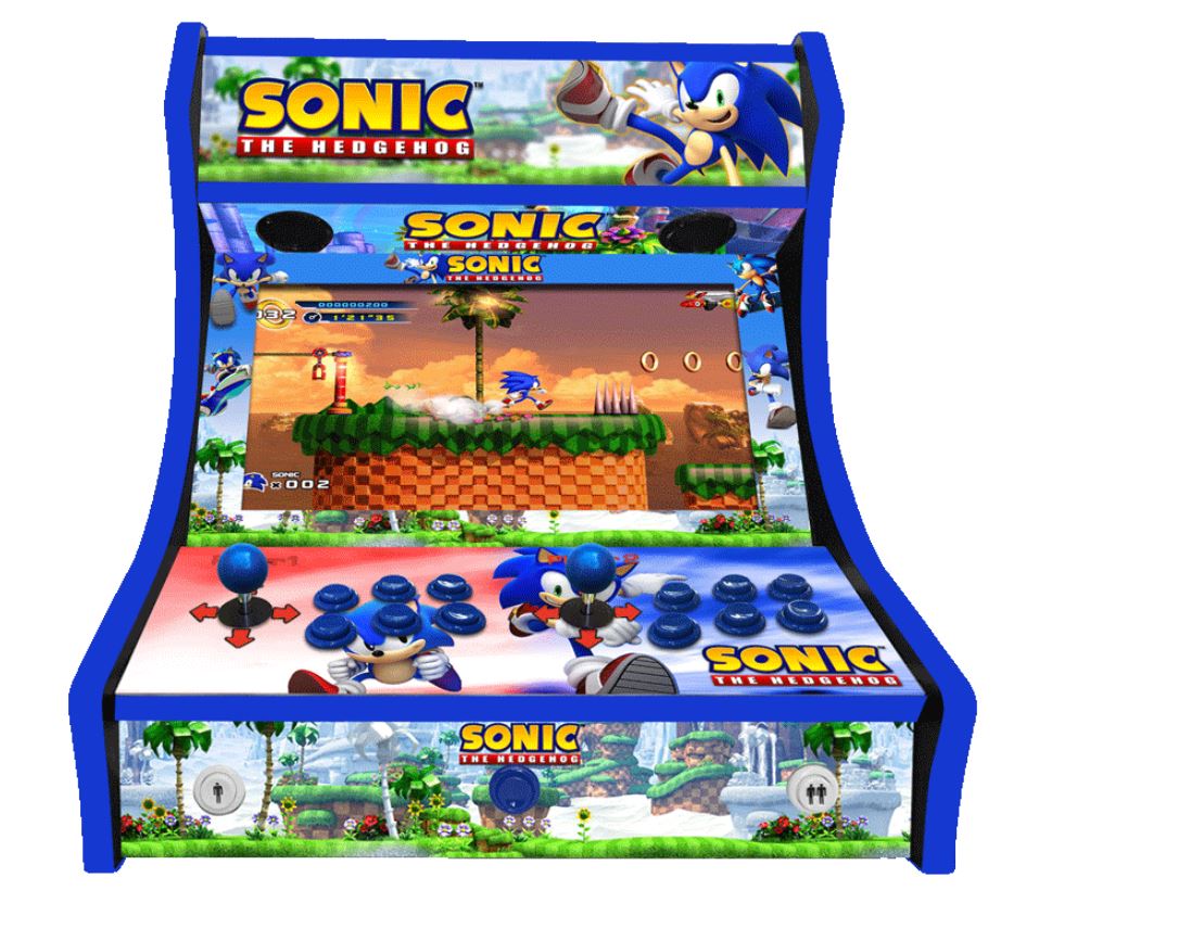 Sonic the Hedgehog two-player Bartop arcade machine — view 2