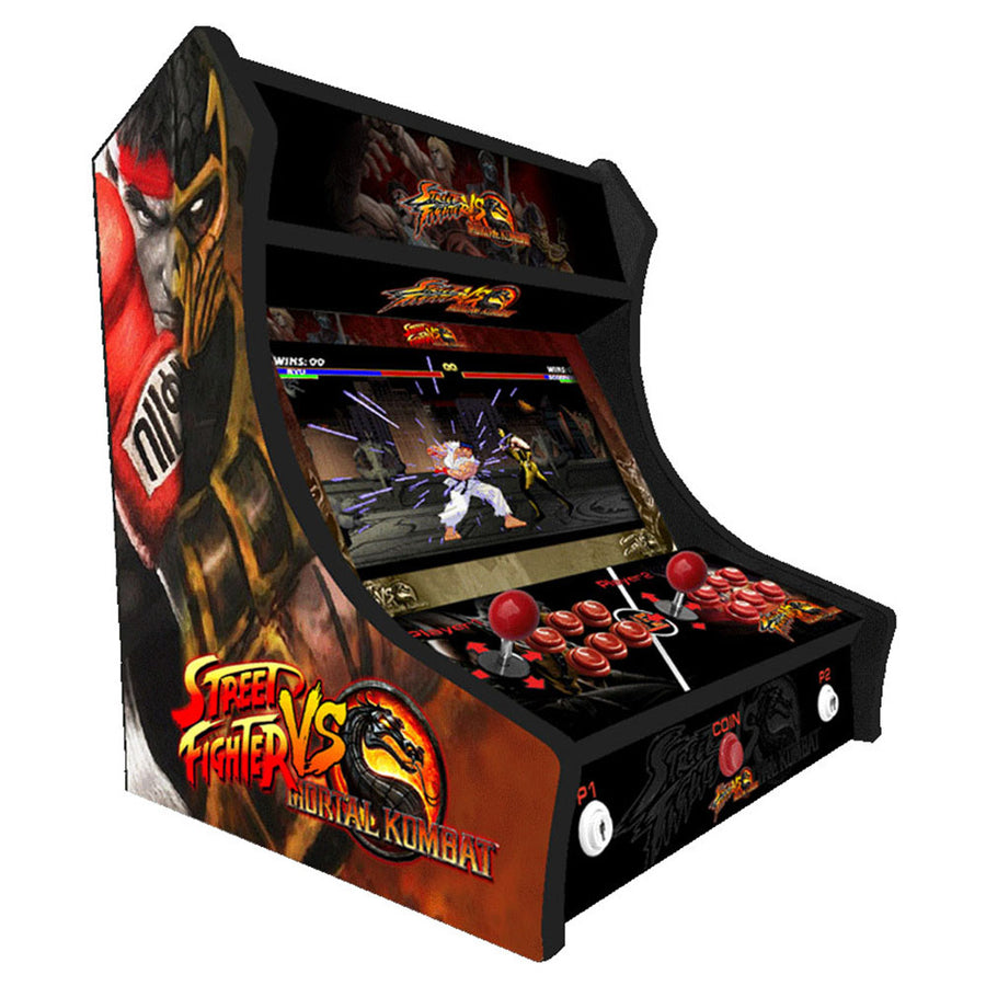 Street Fighter vs Mortal Kombat v2 two-player Bartop arcade machine — view 1