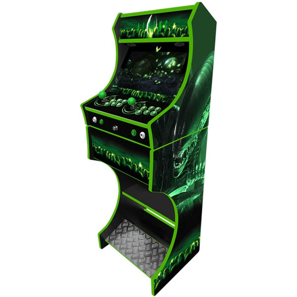 Aliens - V1 two-player arcade machine — control panel and cabinet detail
