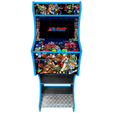 Arcade Classics v2 streamlined two-player arcade cabinet with blue classic gaming artwork