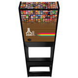 Atari themed two-player arcade machine control panel and full cabinet design