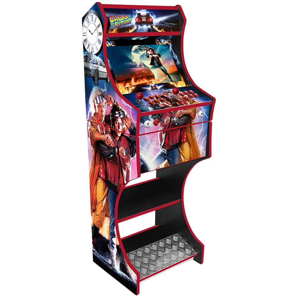 Back to the Future two-player Classic arcade machine, angled front view