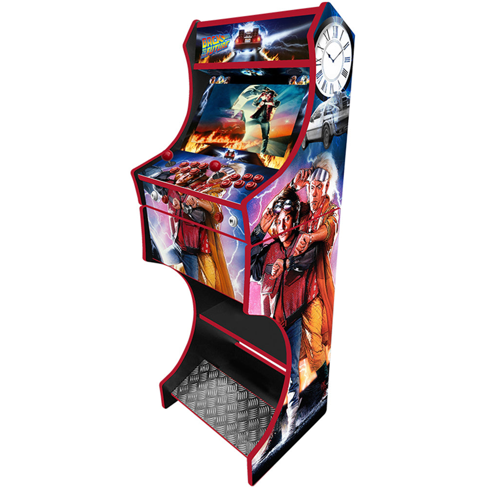 Back to the Future two-player Classic arcade machine, side angle