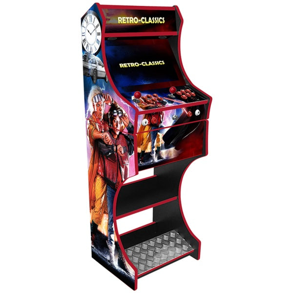 Back to The Future Mix two-player arcade machine — front three-quarter view