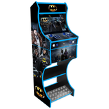 Batman Movie themed two-player arcade machine front three-quarter view
