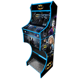 Batman Movie themed two-player arcade machine side view