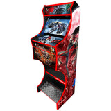 Bayonetta themed two-player arcade machine side angle