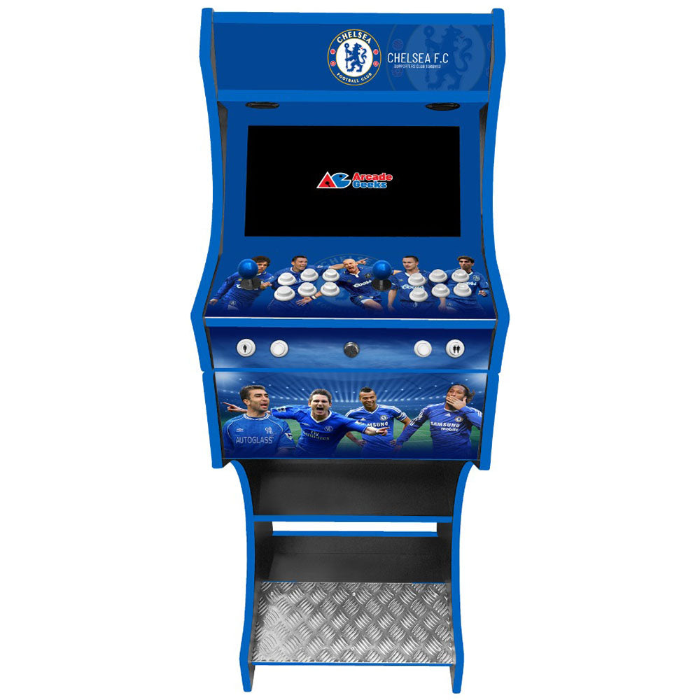 Chelsea Legends themed two-player arcade machine front view