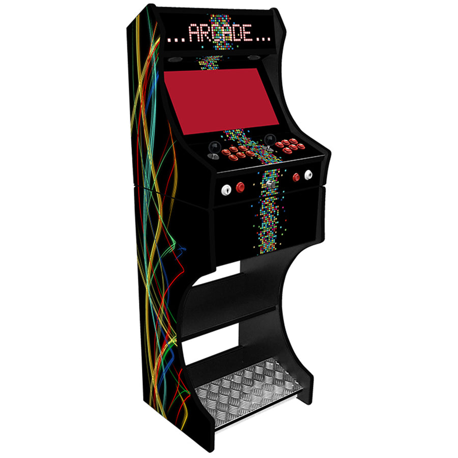 Contemporary v1 two-player arcade machine front angle view