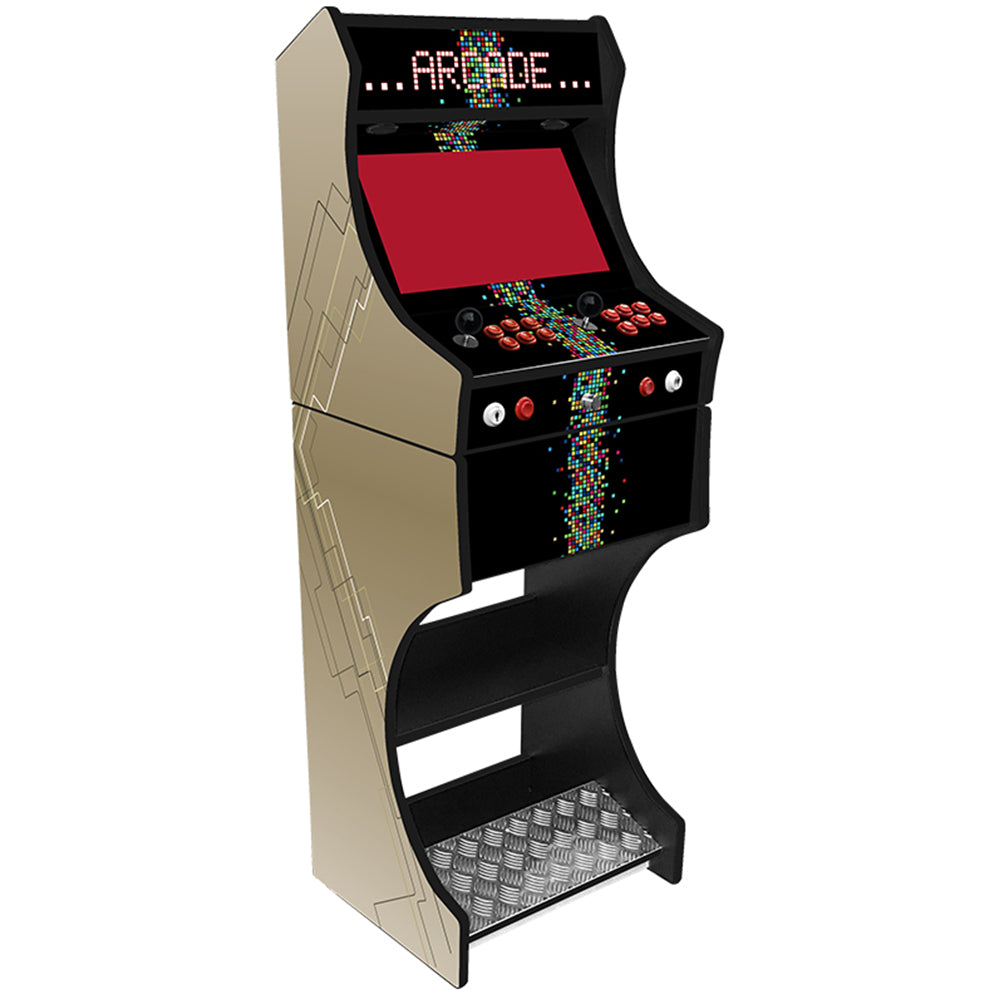 Contemporary v4 two-player arcade machine front angle view