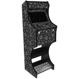 Custom themed two-player arcade machine front angle example