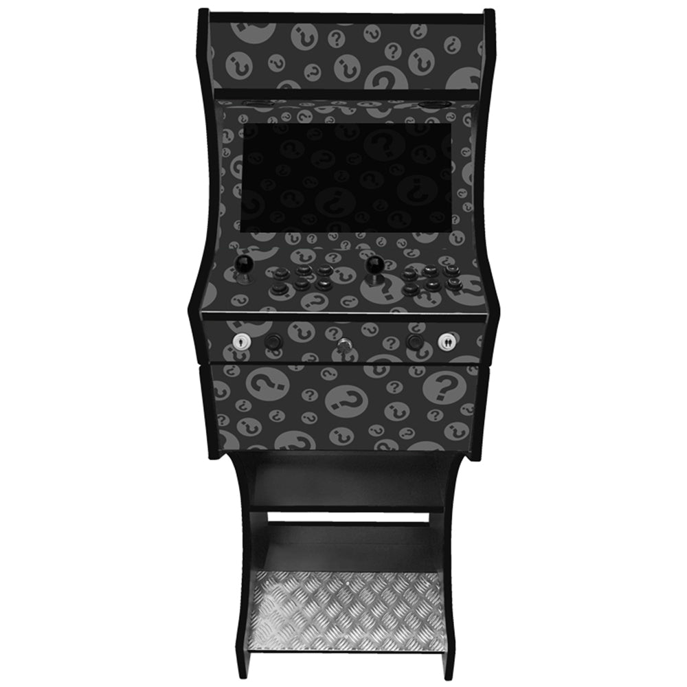 Custom themed two-player arcade machine front example