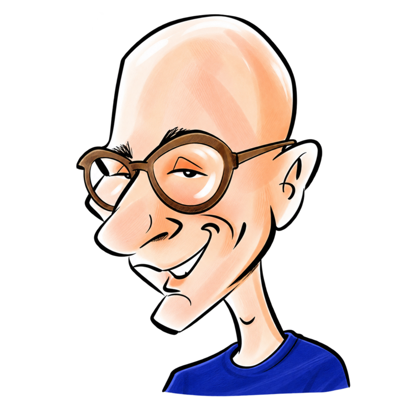 Illustrated portrait of Dean from Arcade Geeks