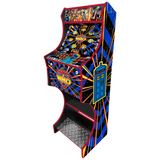 Doctor Who themed two-player arcade machine side angle view