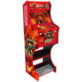 Dungeons and Dragons themed two-player arcade machine front angle view