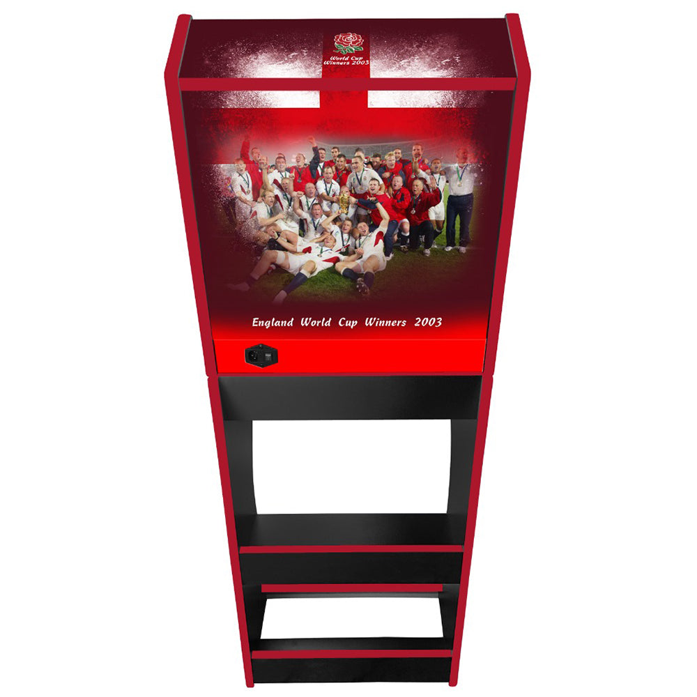 England Rugby World Cup themed two-player arcade machine rear view