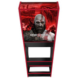 God of Wars v1 themed two-player arcade machine rear view