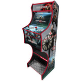 God of Wars v1 themed two-player arcade machine side angle view