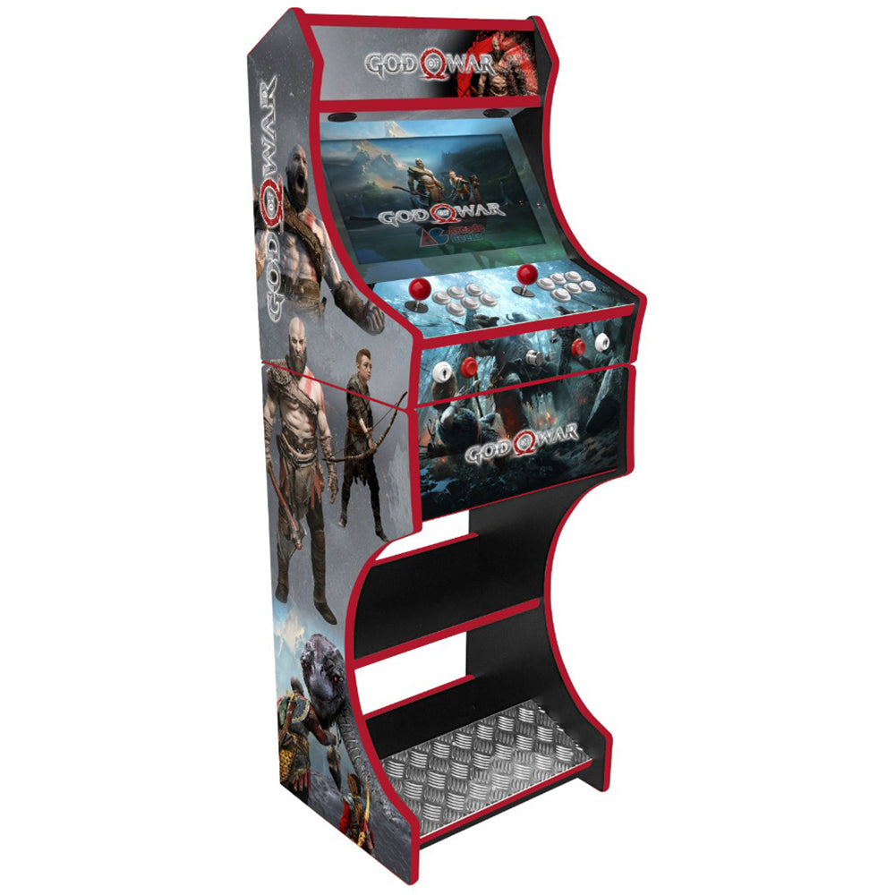 God of Wars v2 themed two-player arcade machine front angle view