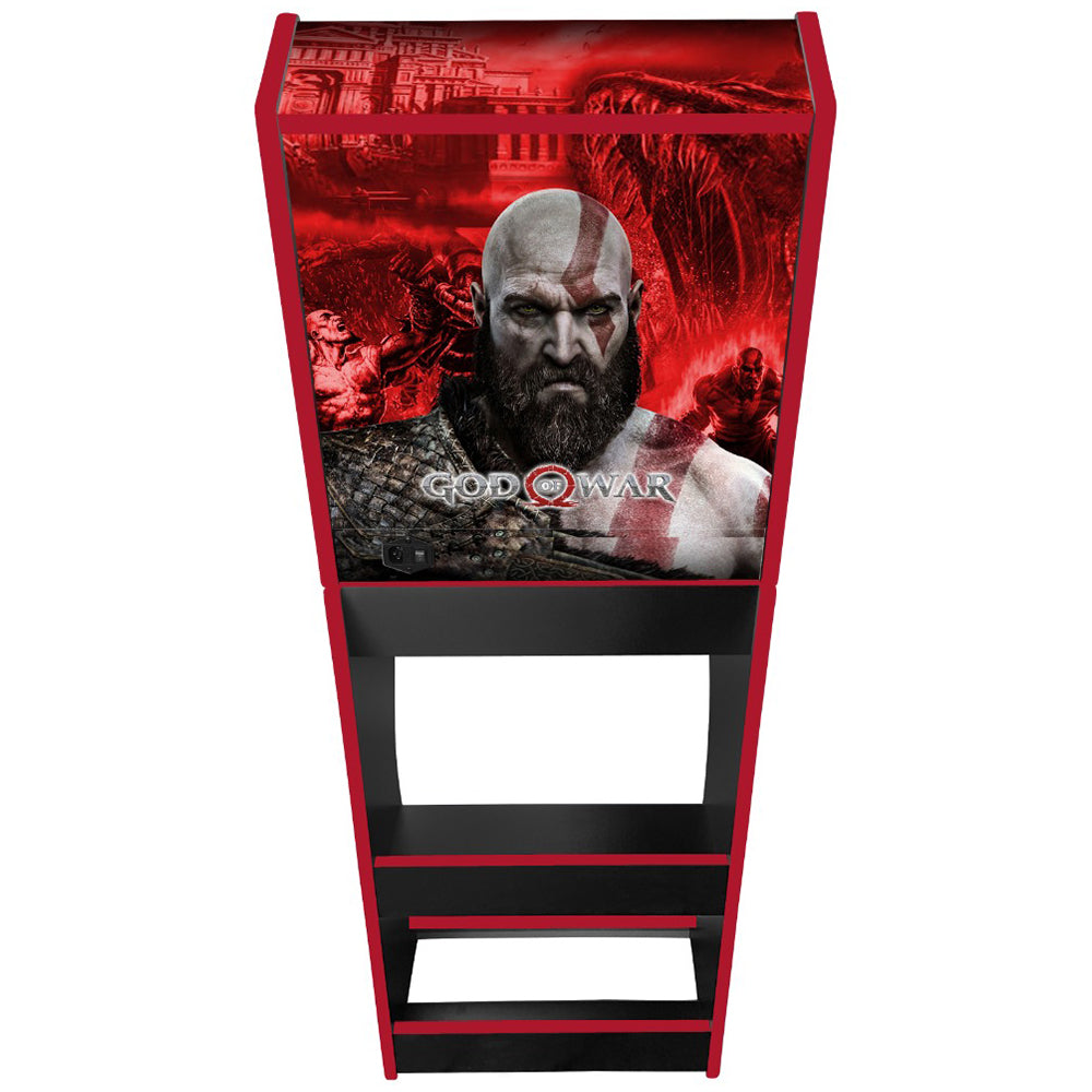 God of Wars v2 themed two-player arcade machine rear view