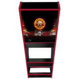 Guns and Roses themed two-player arcade machine rear view