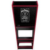 Jack Daniels themed two-player arcade machine rear view