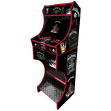 Jack Daniels themed two-player arcade machine side angle view