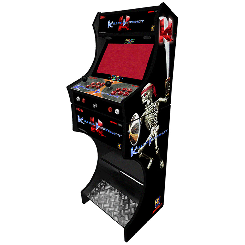 Killer Instinct themed two-player arcade machine side angle view