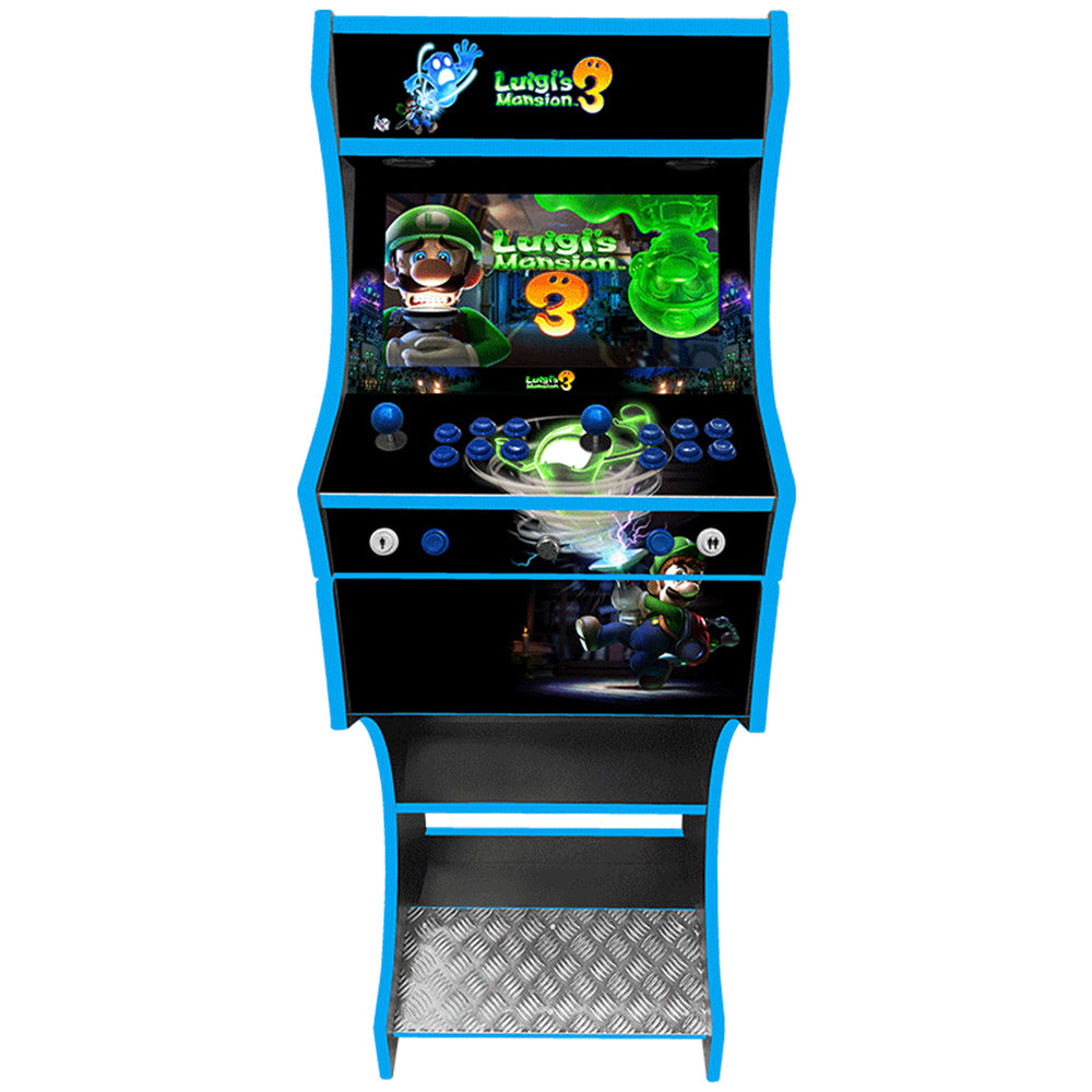 Luigi's Mansion themed two-player arcade machine front view