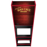 Mancave themed arcade cabinet right side view