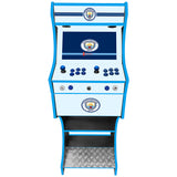 Manchester City themed arcade cabinet left side view