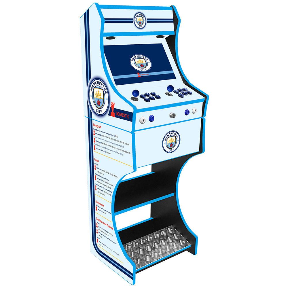 Manchester City themed two-player arcade machine front view