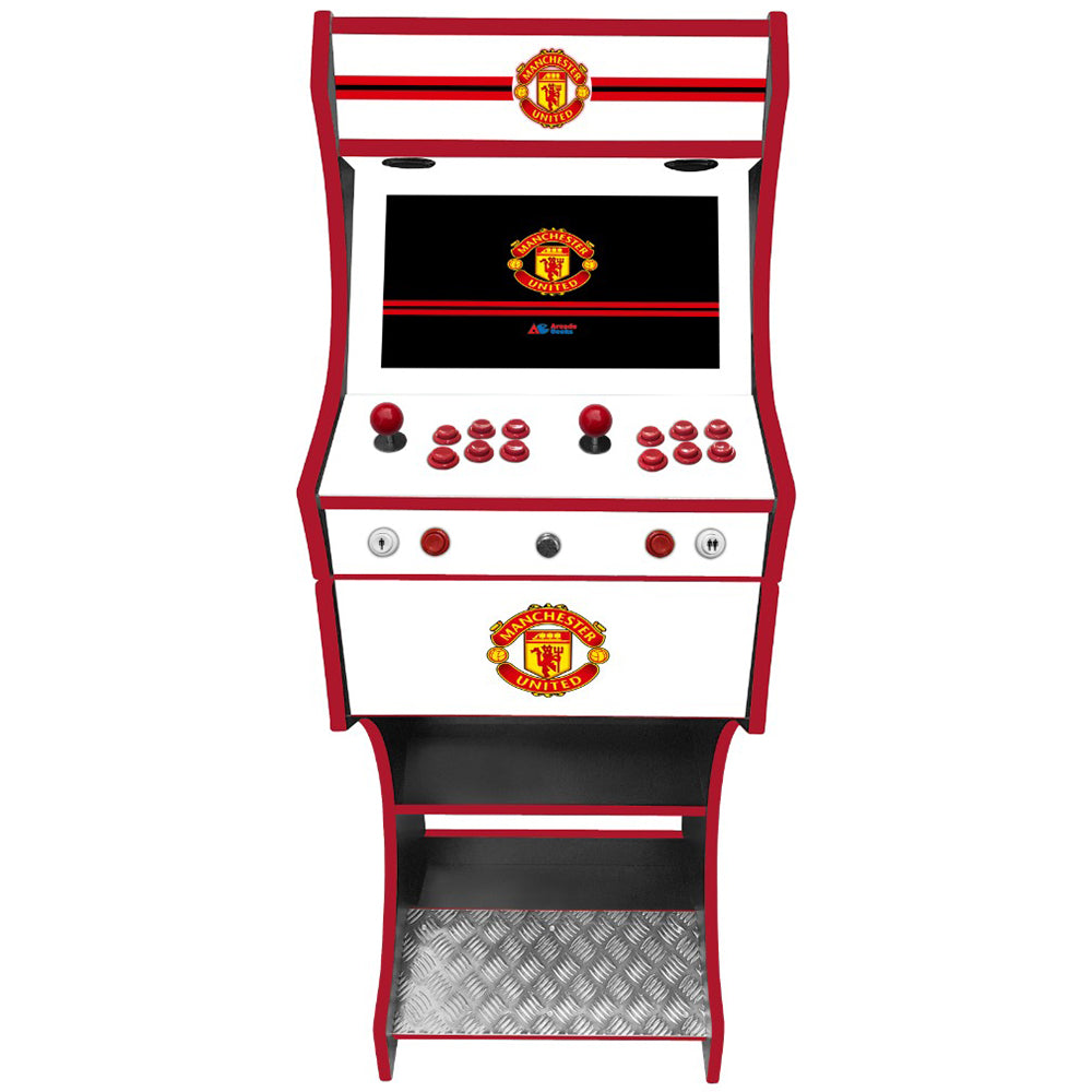 Manchester United themed arcade cabinet left side view