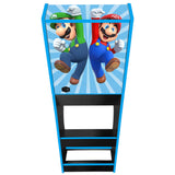 Mario and Luigi themed two-player arcade machine rear view