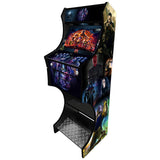 Marvel Infinity Wars themed two-player arcade machine side angle view