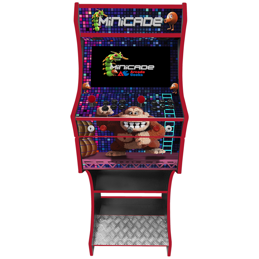 Minicade themed two-player arcade machine front view