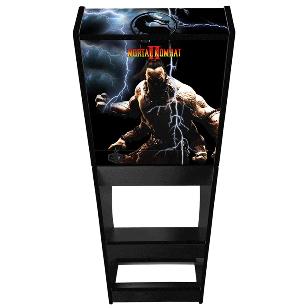 Mortal Kombat themed two-player arcade machine rear view