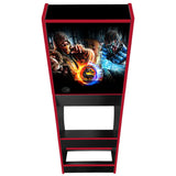 Mortal Kombat v2 themed two-player arcade machine rear view