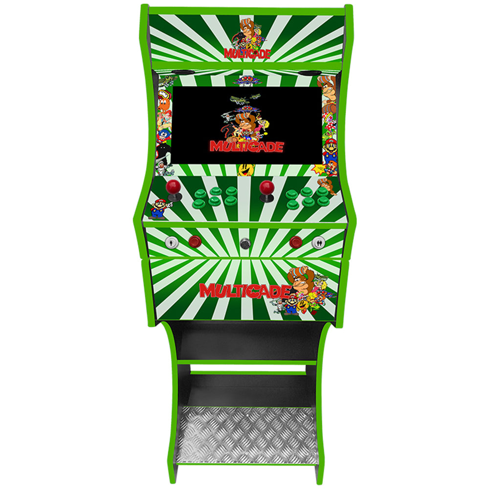 Multicade v1 themed two-player arcade machine front view