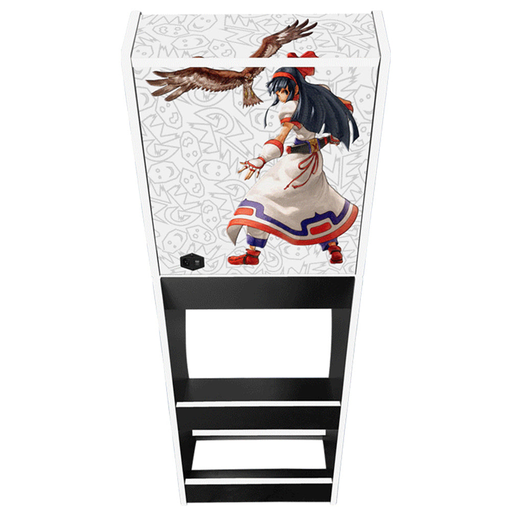 Neo Geo themed arcade cabinet right side view