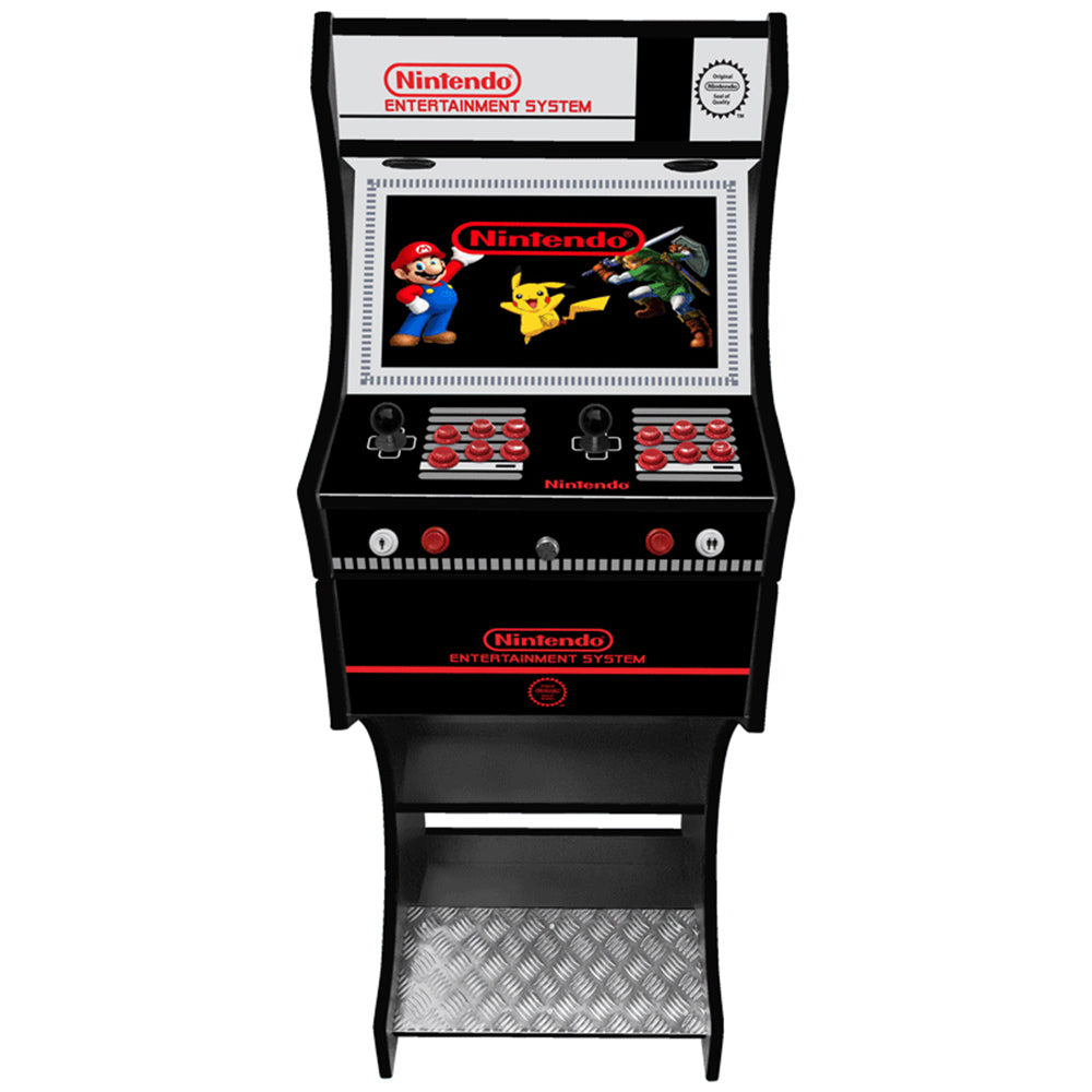 NES themed arcade cabinet left side view