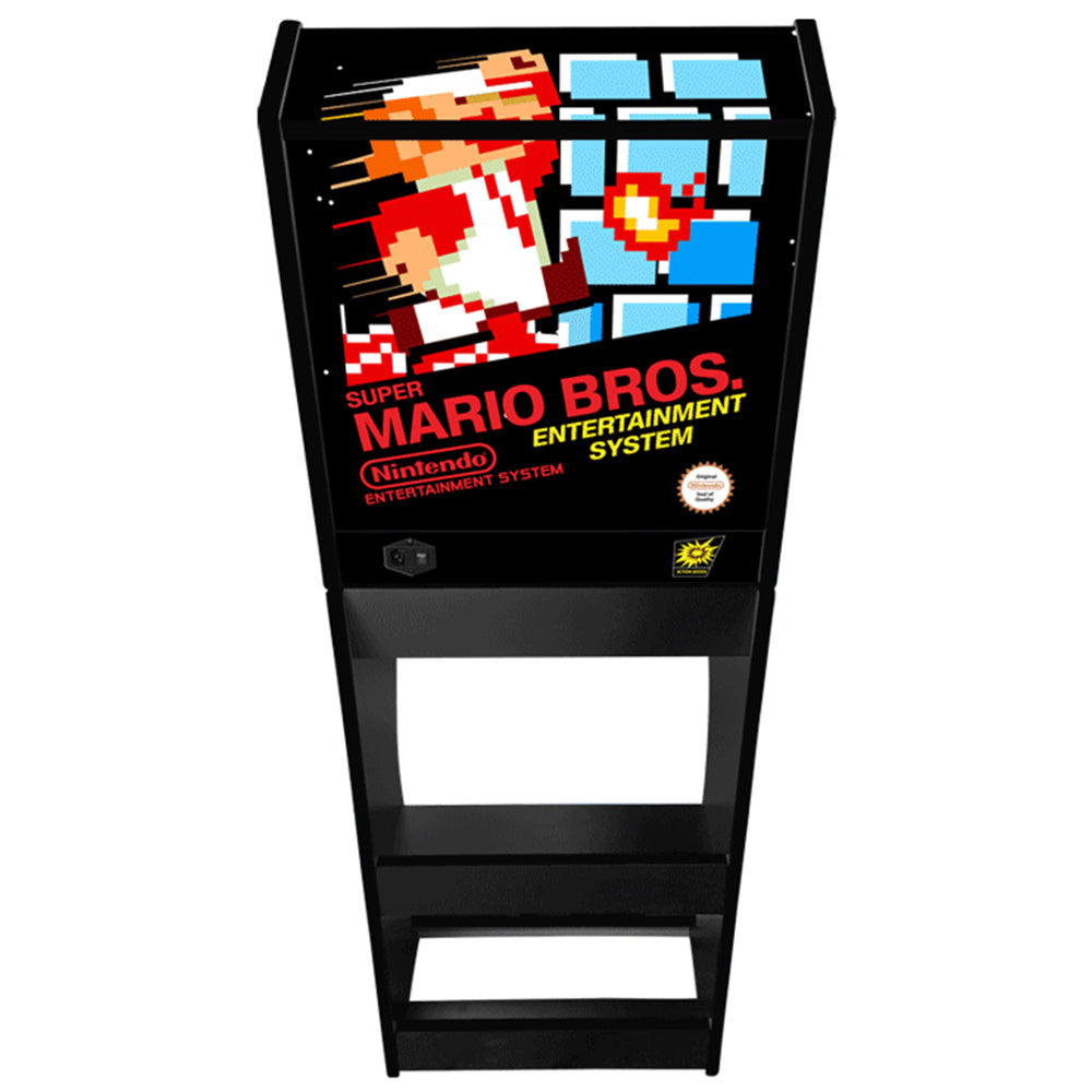 NES themed arcade cabinet right side view