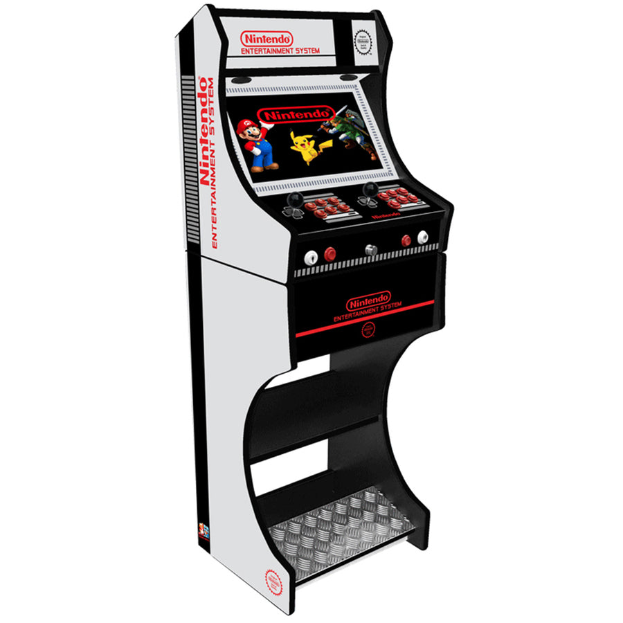 NES themed two-player arcade machine front view