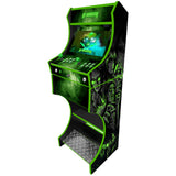 Re-animator themed arcade machine control panel close-up