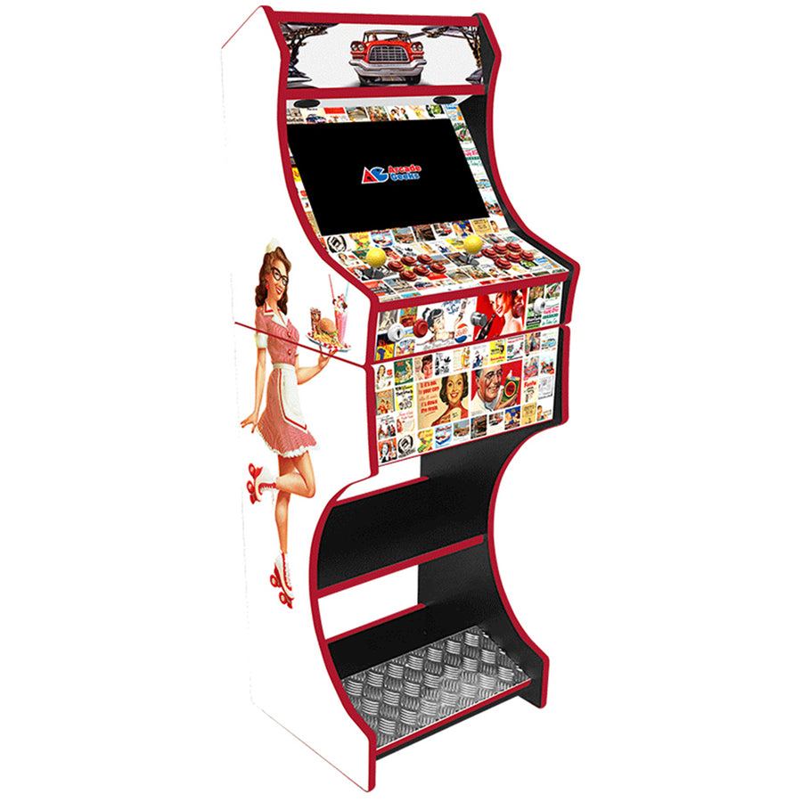 Retro Roller themed two-player arcade machine front view