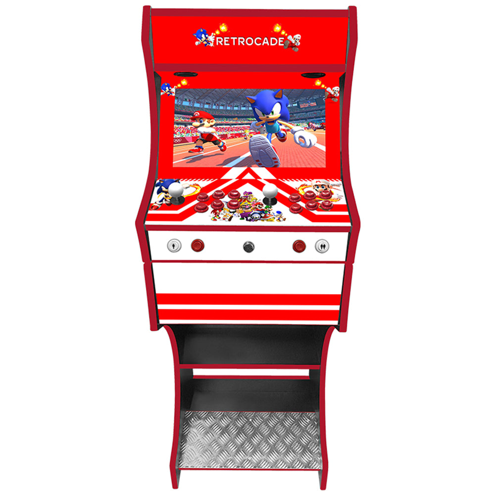 Retrocade v2 themed two-player arcade machine front view