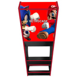 Retrocade v2 themed two-player arcade machine rear view
