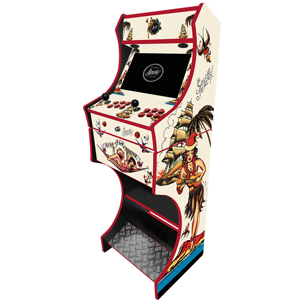 Sailor Jerry themed arcade machine control panel