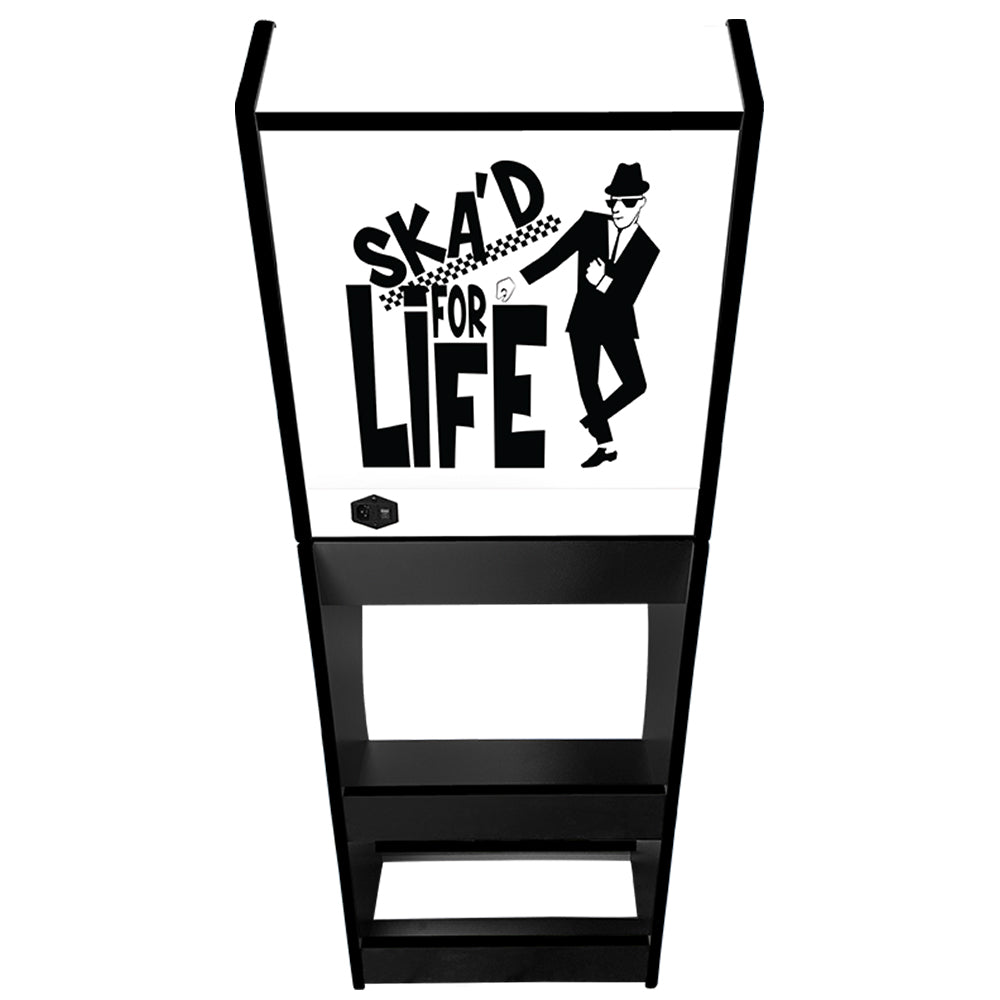 SKA themed two-player arcade machine rear view